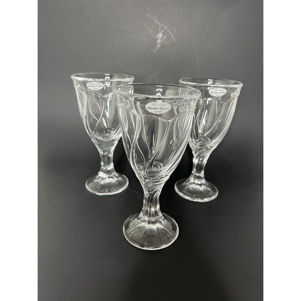 Vintage Noritake Sweet Swirl Wine Glasses set of 3